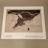 plakat montreal Ottawa canal kanal gammelt tryk